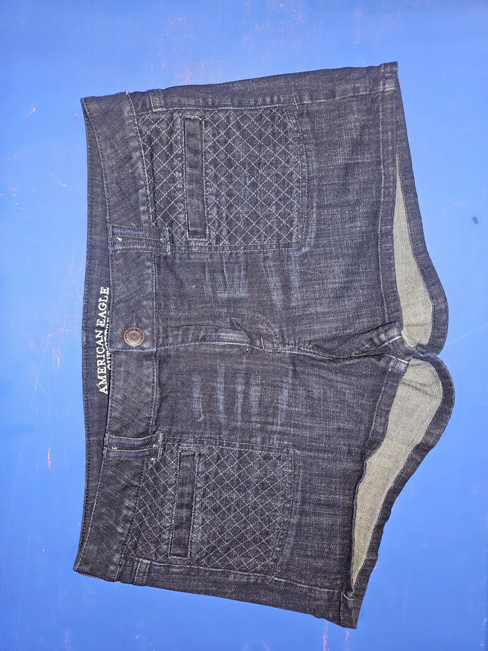 American Eagle Outfitters Charcoal Quilted Denim Women's Shorts